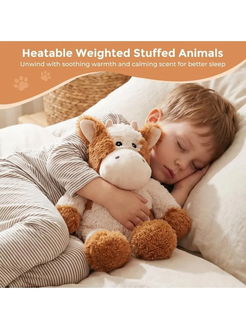 Cow Weighted Plush Lavender Scented Microwavable Heating Pad Cozy Toy
